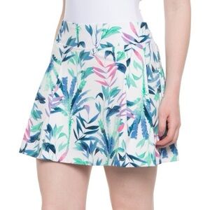 Tommy Bahama Skort Skirt Women’s XL White Green Tropical Golf Tennis Pickleball